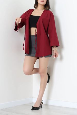 Bağlamalı Poplin Gömlek Bordo