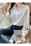  Yaka ve Kol Nakışlı Oversize Gömlek 